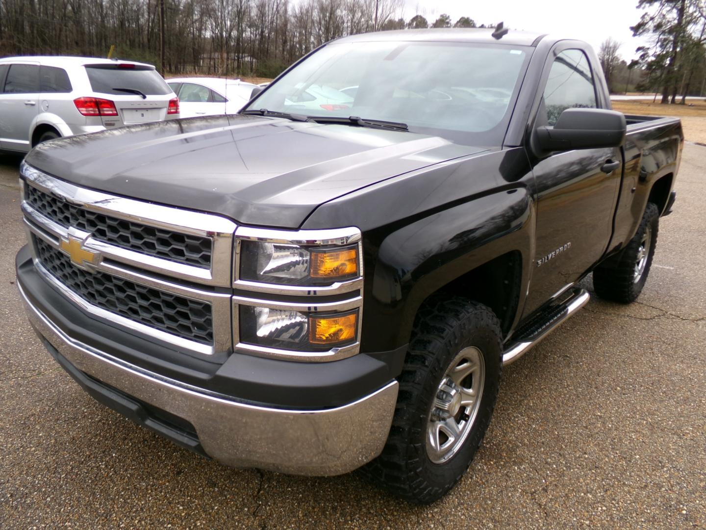 2014 Black /Gray Chevrolet Silverado 1500 Work Truck 1WT Regular Cab 2WD (1GCNCPEH9EZ) with an 4.3L V6 OHV 12V engine, 6-Speed Automatic transmission, located at 401 First NE, Bearden, AR, 71720, (870) 687-3414, 33.726528, -92.611519 - Photo#0